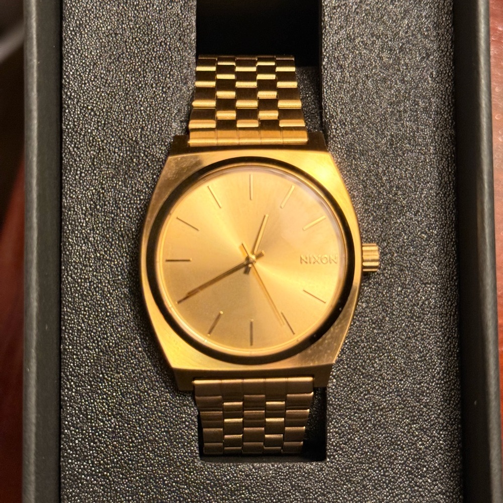Nixon Gold Classic Watch with Link Band